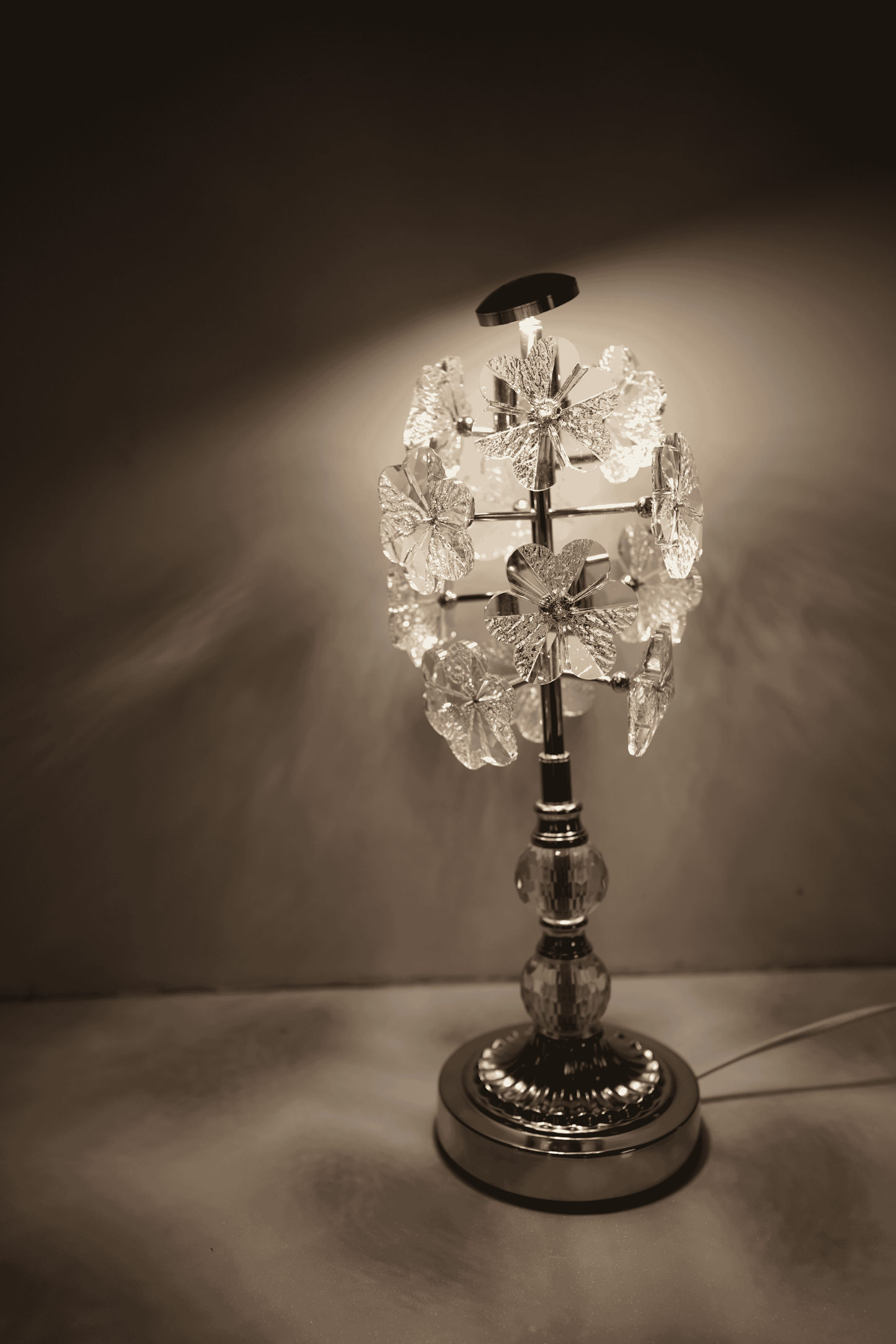 Crystal Bloom LED Table Lamp – Stylish & Functional
