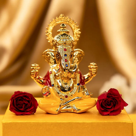 Ganesha - 24K Gold Plated Dagdusheth Idol